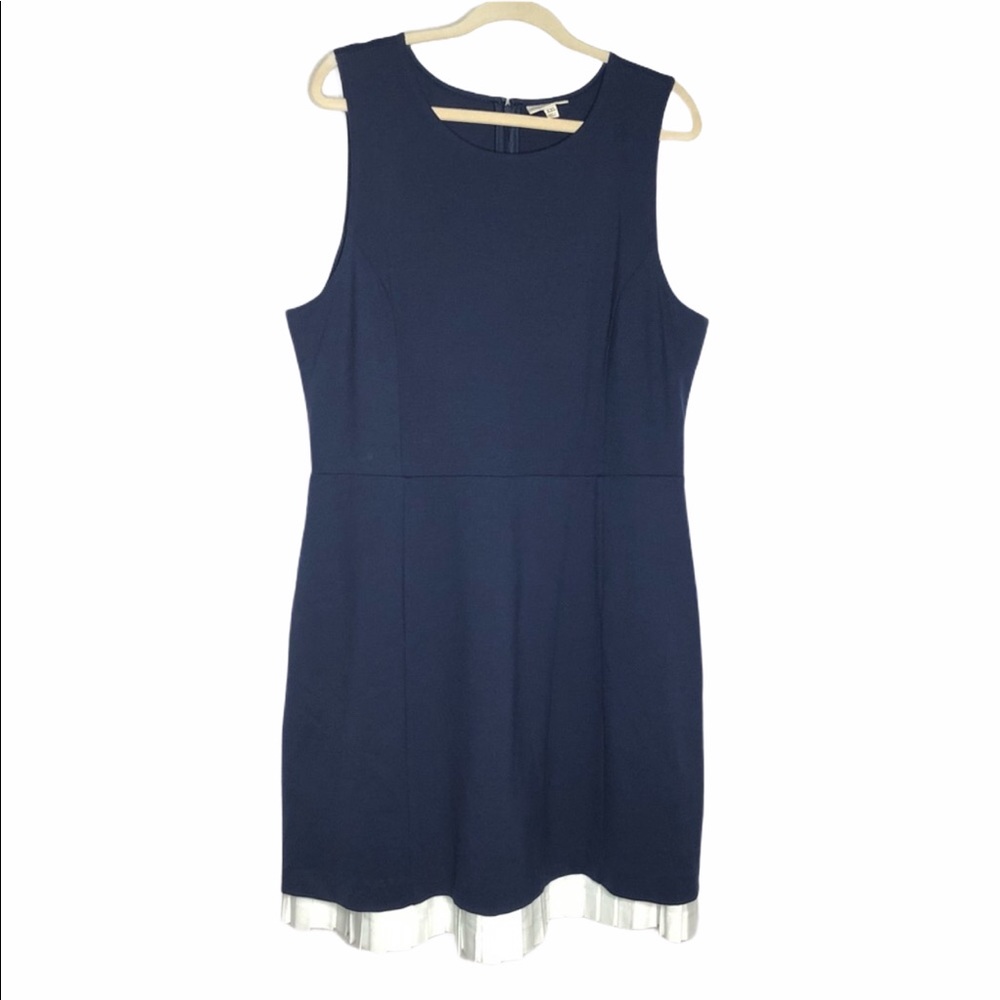 Maison Jules Navy dress with ruffle hem - XXL